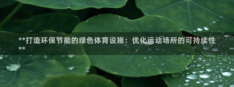 意昂体育3招商电话：**打造环保节能的绿色体育设施：