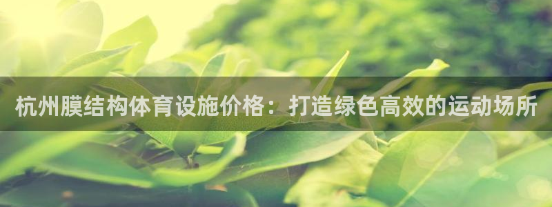 意昂3新能源：杭州膜结构体育设施价格：打造绿色高效的