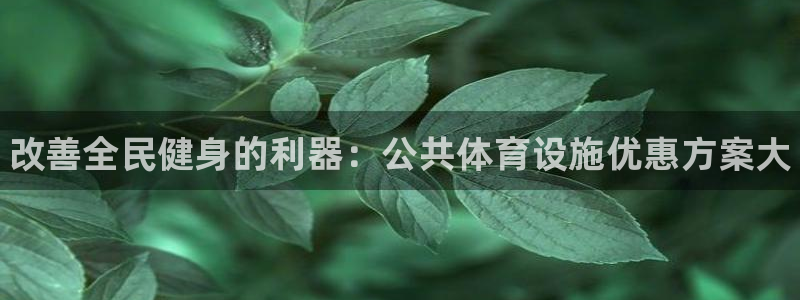意昂体育3招商电话地址：改善全民健身的利器：公共体育设施优惠